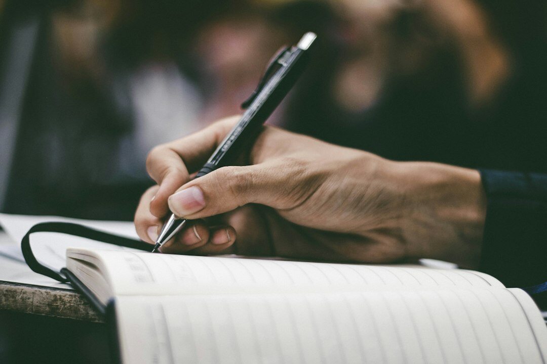 journalist writing notes